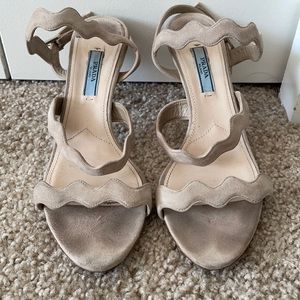 PRADA Nude Heels with Adjustable Strap